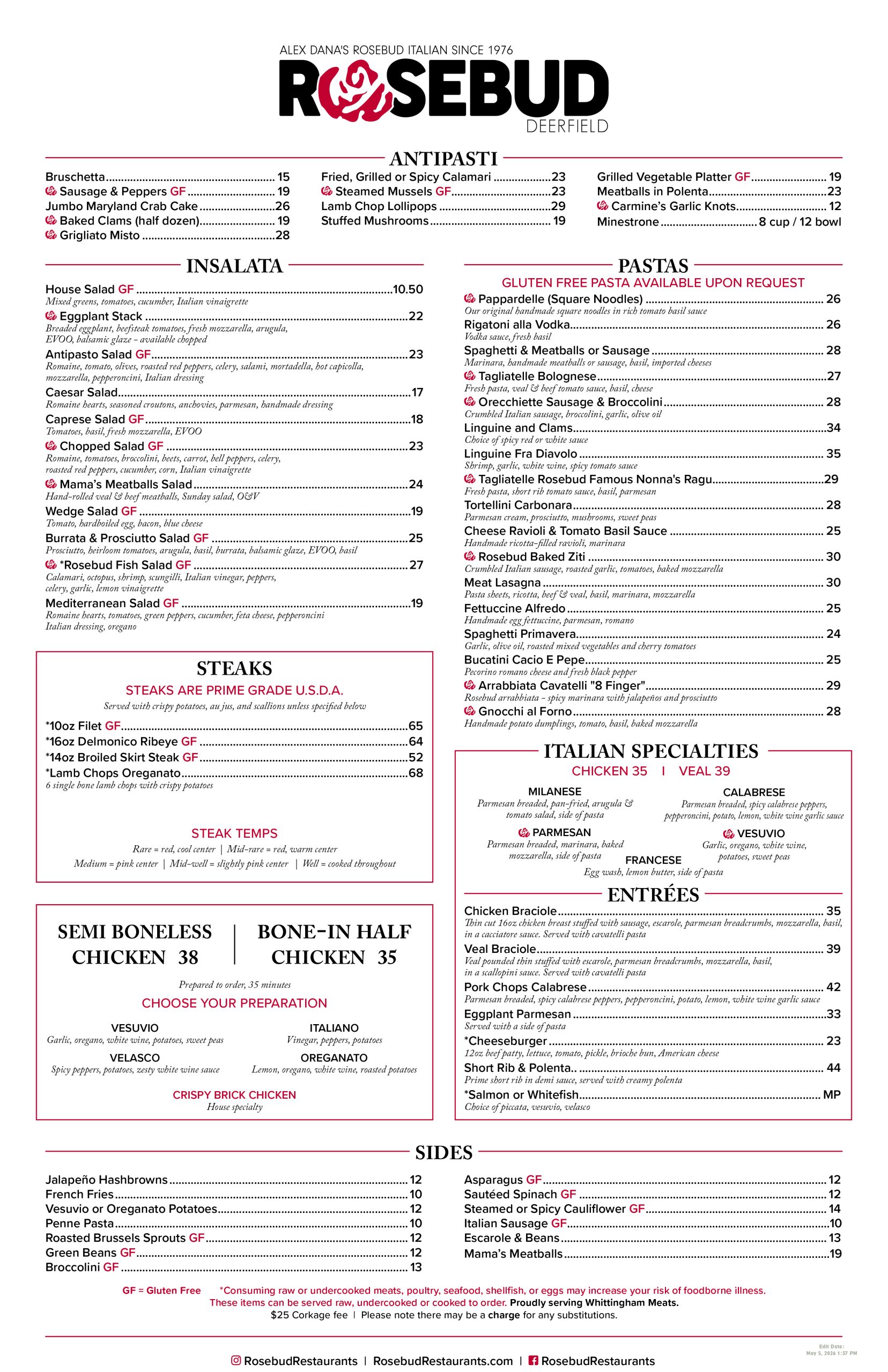 5 6 deerfield dinner