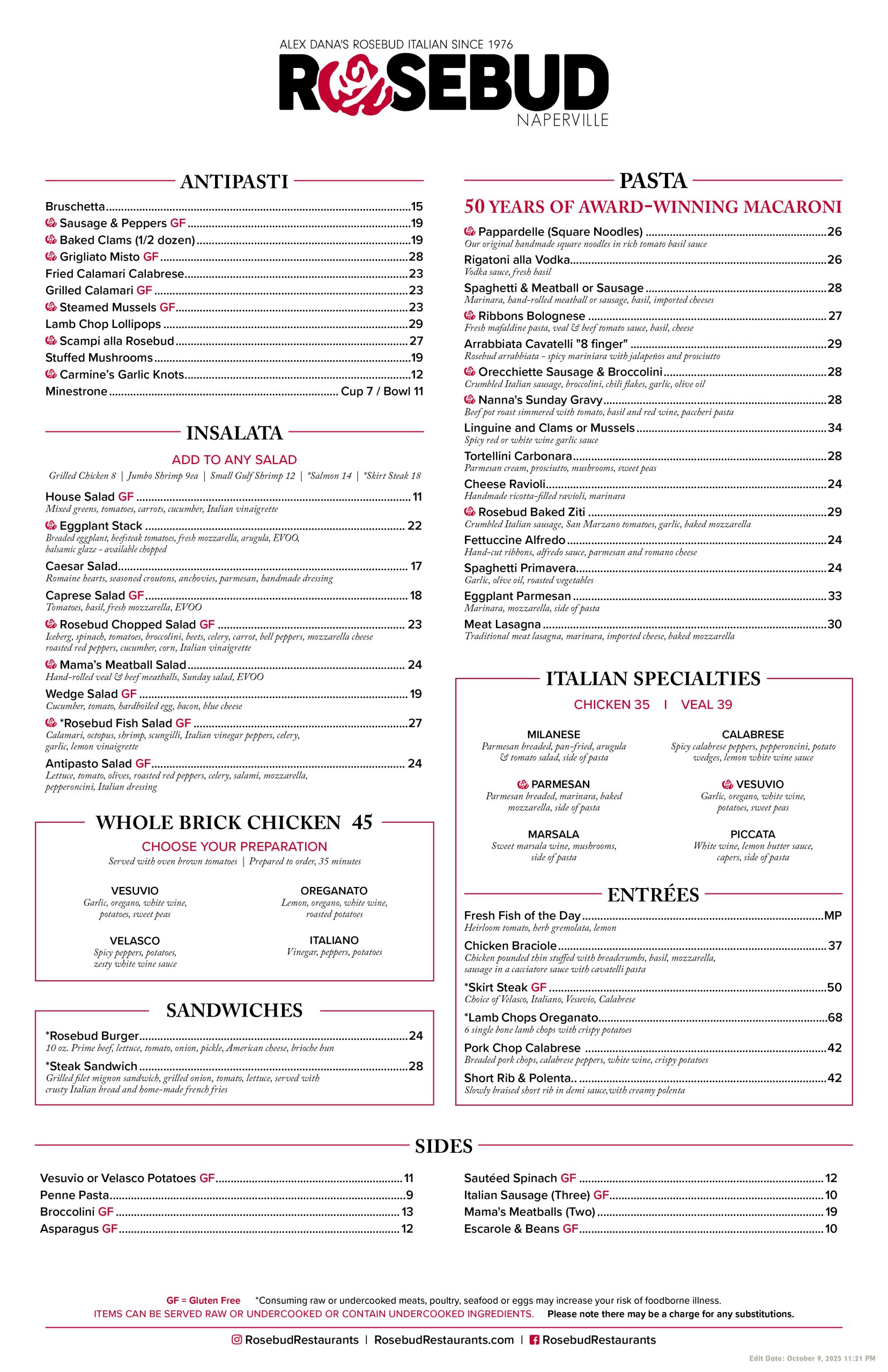 rosebud naperville menu 10 16 25